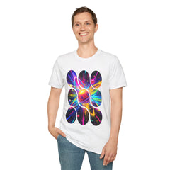Colorful Atom Graphic T-Shirt, Unisex Casual Tee, Astronaut Art, Space Lover Gift, Festival Wear, Cosmic Vibes