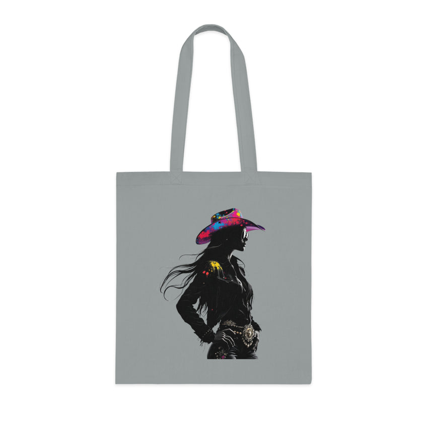 Cowgirl Spirit Cotton Tote Bag | Fun, Stylish, Eco-Friendly Bag for Farmers Markets, Beach Days, Shopping, Gifts