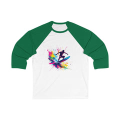 Colorful Surfing Unisex Baseball Tee | Graphic Surf Shirt, Beachwear, Summer Gift, Casual Style, Activewear