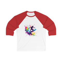 Colorful Surfing Unisex Baseball Tee | Graphic Surf Shirt, Beachwear, Summer Gift, Casual Style, Activewear