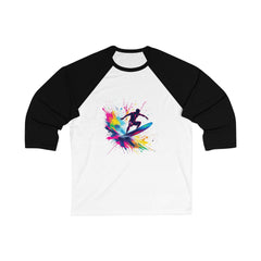 Colorful Surfing Unisex Baseball Tee | Graphic Surf Shirt, Beachwear, Summer Gift, Casual Style, Activewear