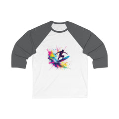 Colorful Surfing Unisex Baseball Tee | Graphic Surf Shirt, Beachwear, Summer Gift, Casual Style, Activewear