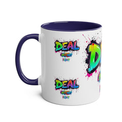 Colorful Graffiti Coffee Mug - 11oz Two-Tone "DEAL Canterbury"