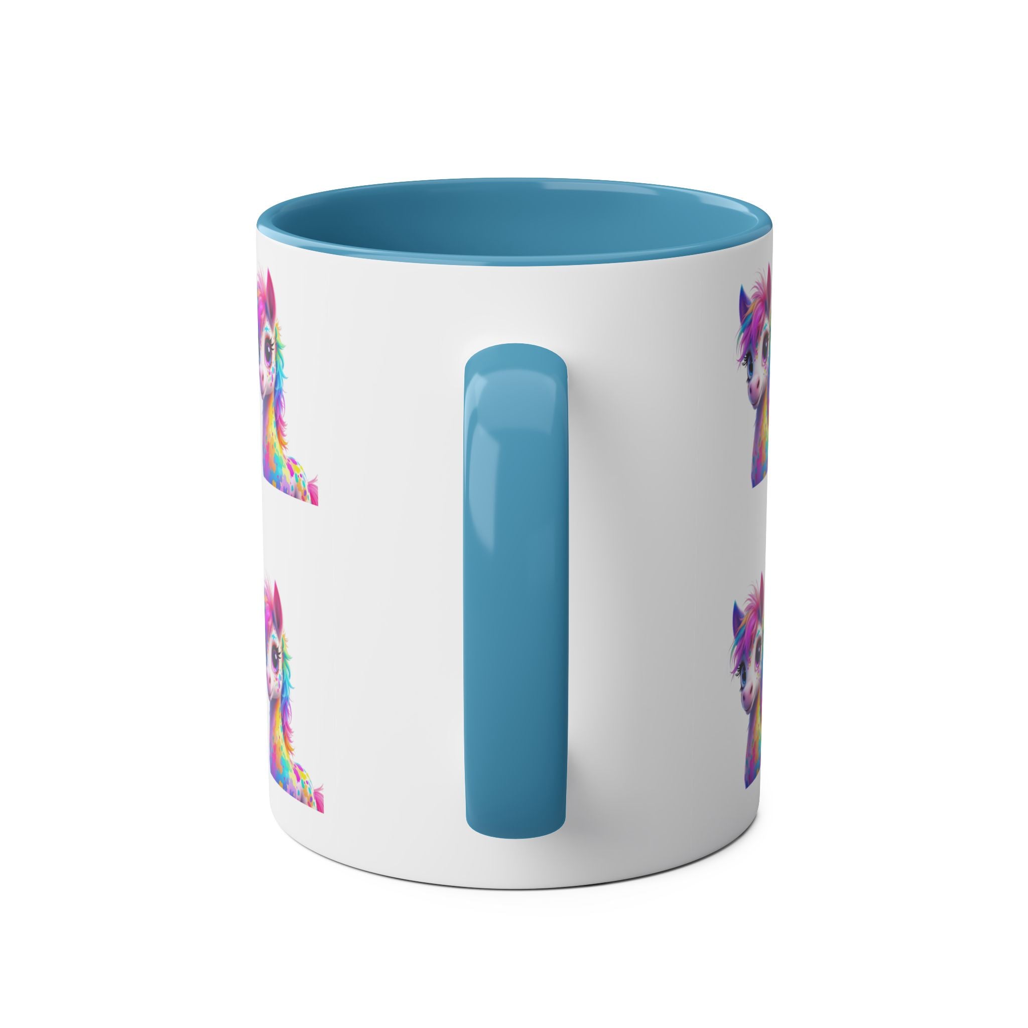 Whimsical Unicorn Two-Tone Coffee Mug - 11oz Colorful Design