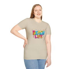 Beach Life Unisex Softstyle T-Shirt, Summer Vibes, Casual Wear, Beach Vacation, Gift for Beach Lovers