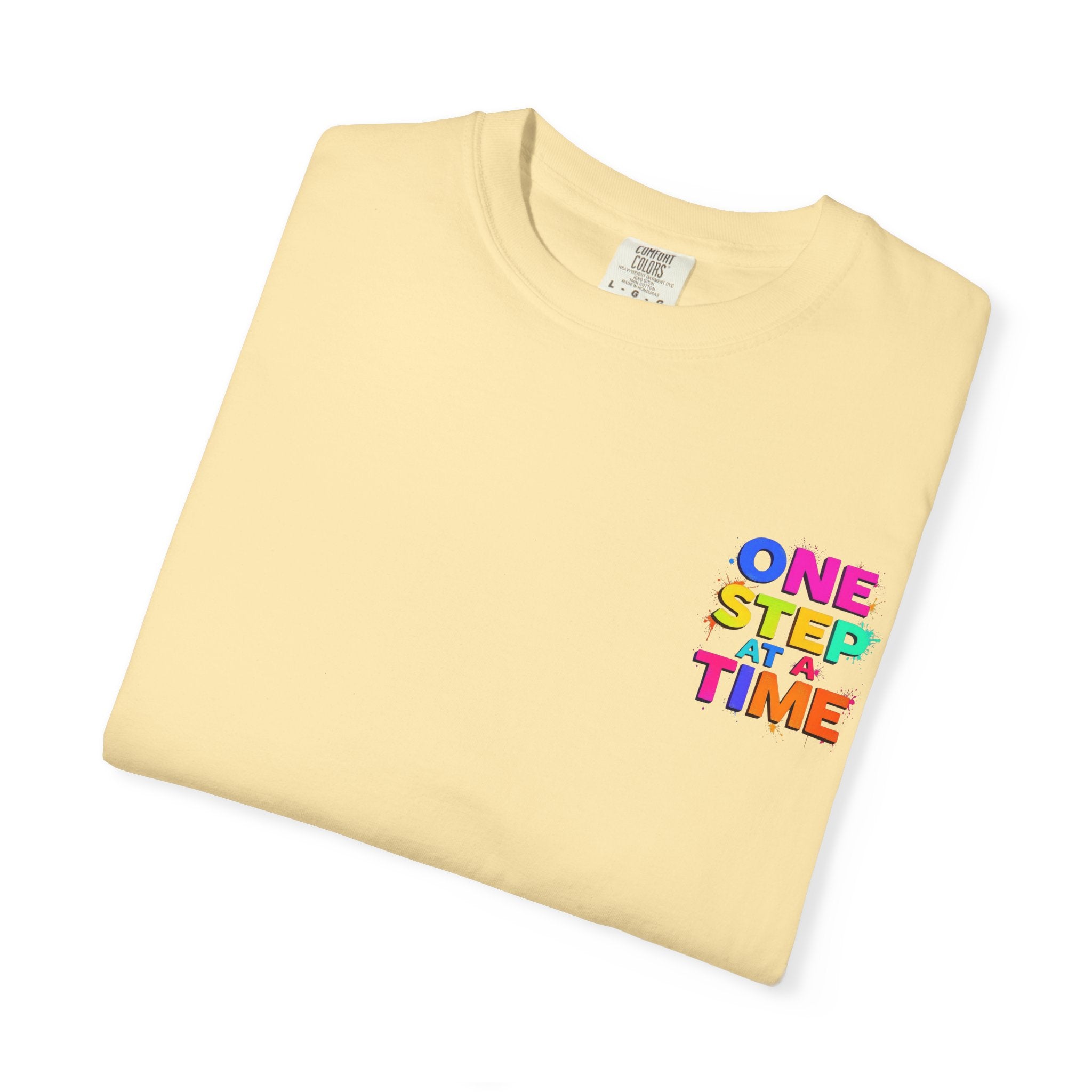 One Step at a Time Graphic T-Shirt, Unisex Vintage Tee, Perfect for Festivals, Beach Days, and Casual Wear, Gift for Sun Lovers