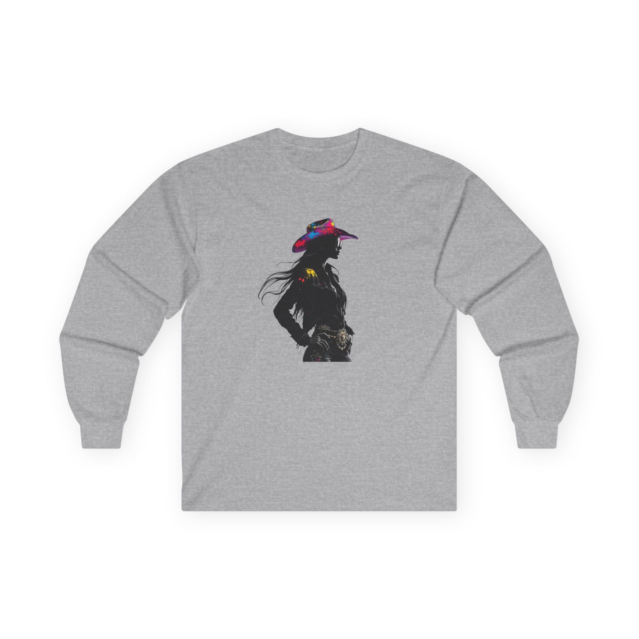 Bohemian Cowgirl Long Sleeve Tee - Perfect for Festivals and Everyday Wear