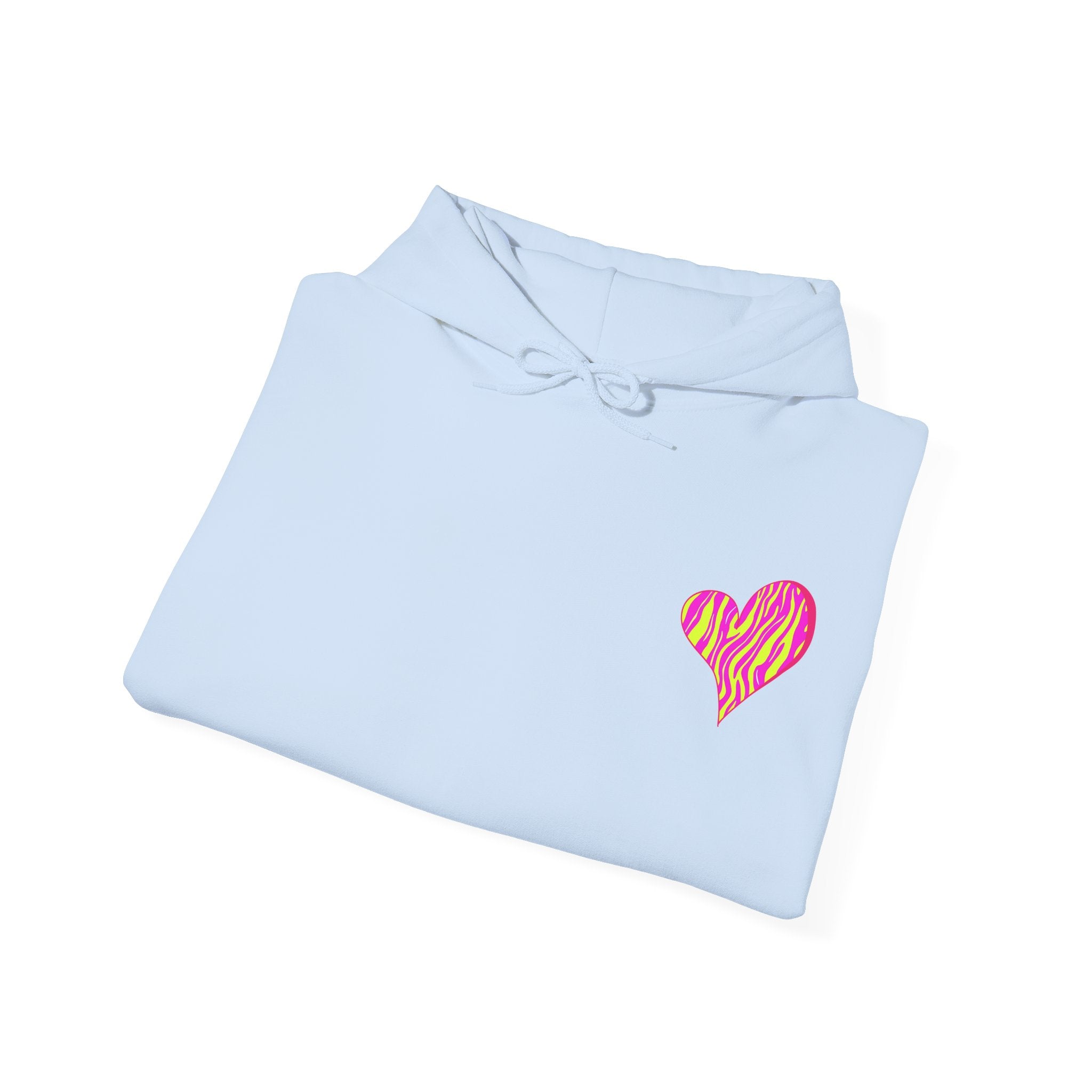 Vibrant Heart Print Hoodie - Funky Sweatshirt for Cozy Days, Perfect for Gifts, Casual Wear, Festivals, and Everyday Comfort