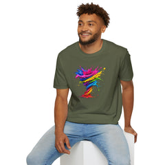 Vibrant Splash Art Tee, Colorful Unisex T-Shirt, Fun Graphic Tee, Summer Festival Top, Gift for Art Lovers, Casual Everyday Wear