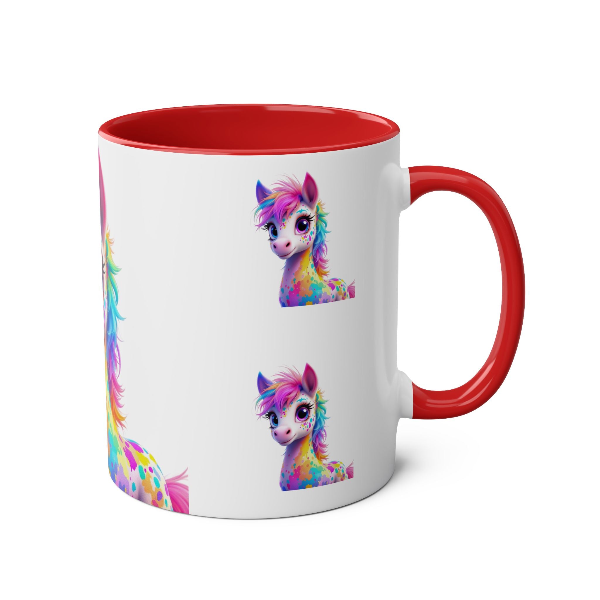 Whimsical Unicorn Two-Tone Coffee Mug - 11oz Colorful Design