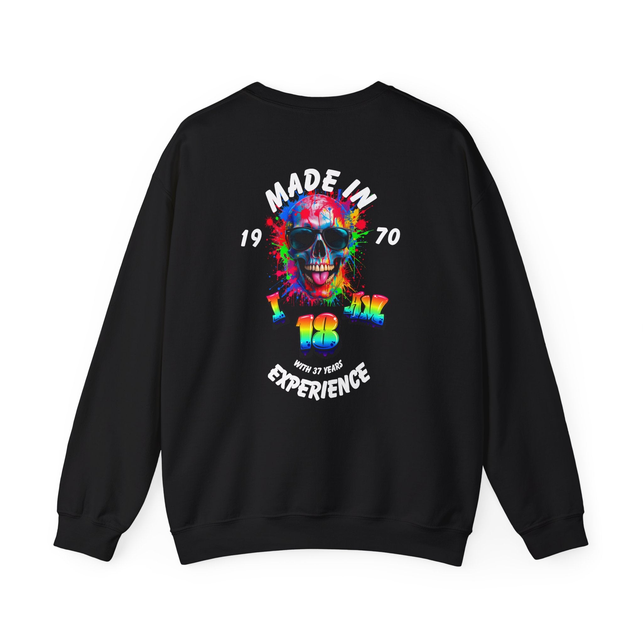 Vibrant Skull Sweatshirt - Unisex Crewneck, Colorful Graphic, Perfect for Casual Wear, Gifts for Friends, Halloween & Parties