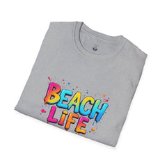Beach Life Unisex Softstyle T-Shirt, Summer Vibes, Casual Wear, Beach Vacation, Gift for Beach Lovers