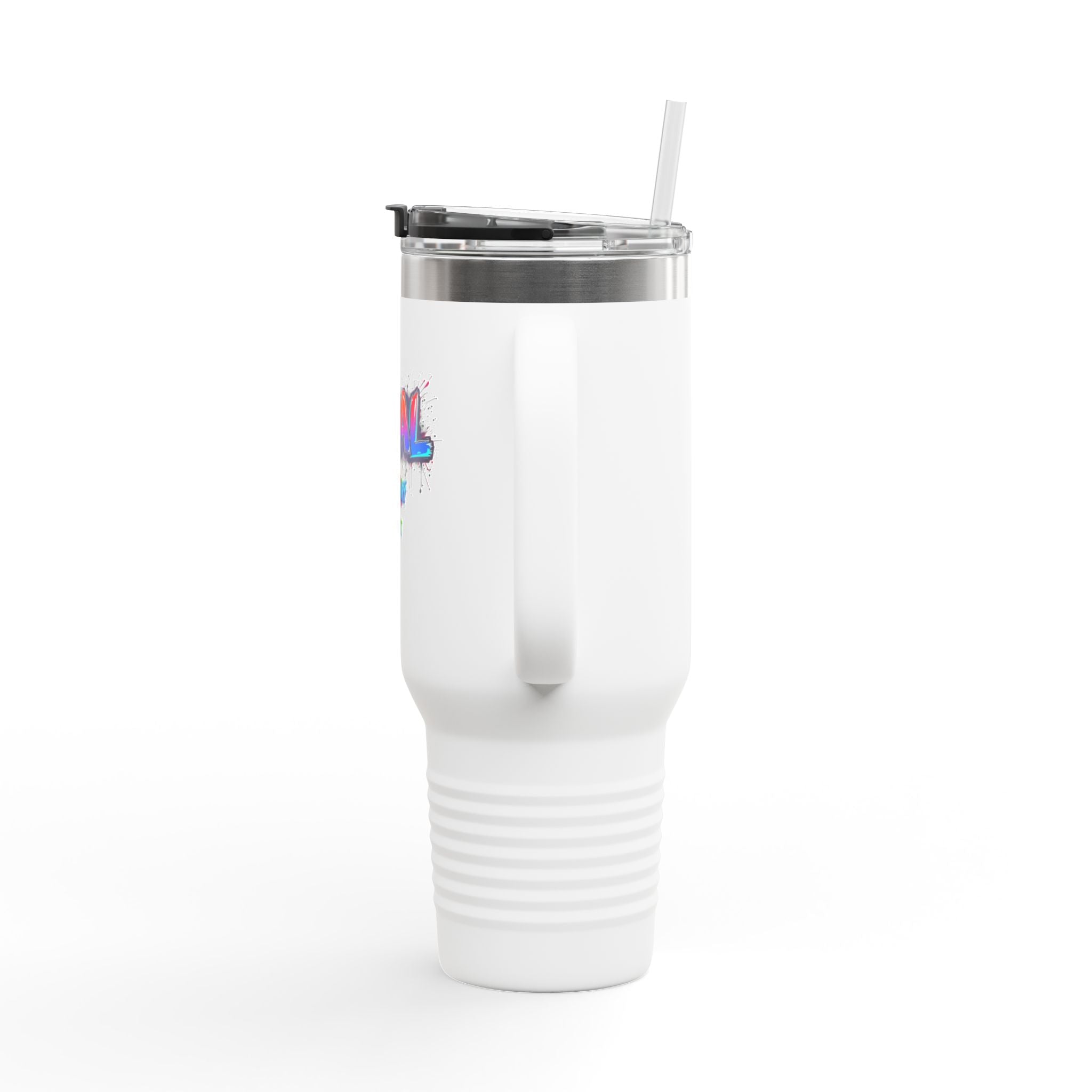 Colorful Insulated Travel Mug - 40oz with Deal Typography for Daily Adventures