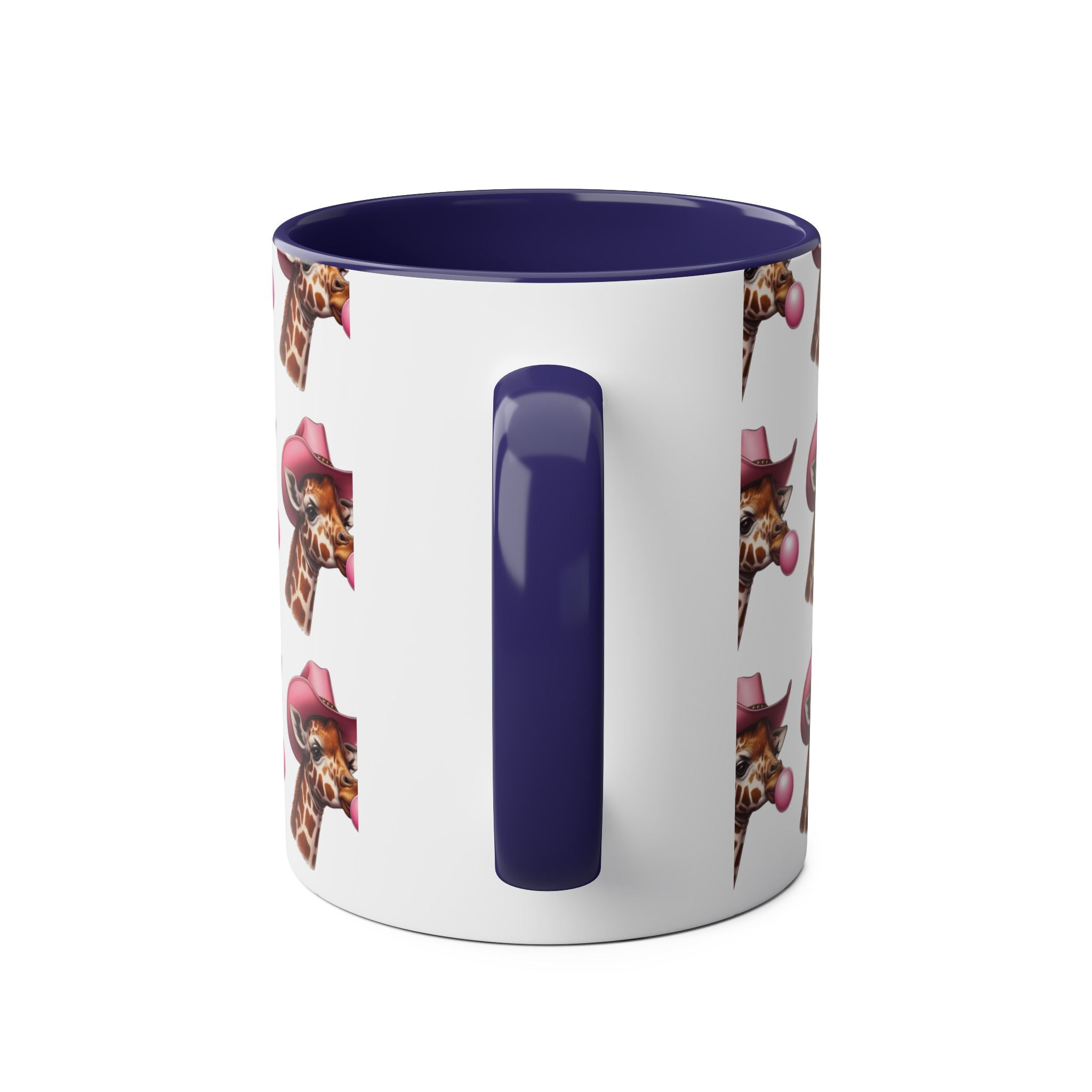 Fun Giraffe Coffee Mug, Whimsical Cup, Red Two-Tone Mug, Cute Gifts, Animal Lover Drinkware, Perfect for Birthdays, Unique Kitchen Decor