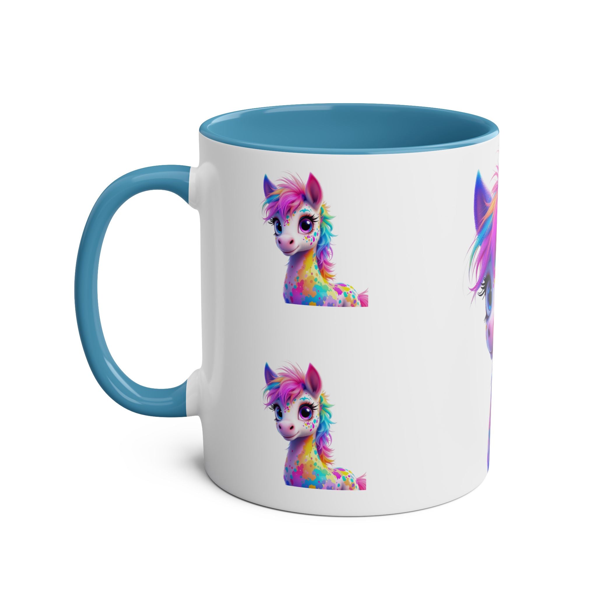 Whimsical Unicorn Two-Tone Coffee Mug - 11oz Colorful Design
