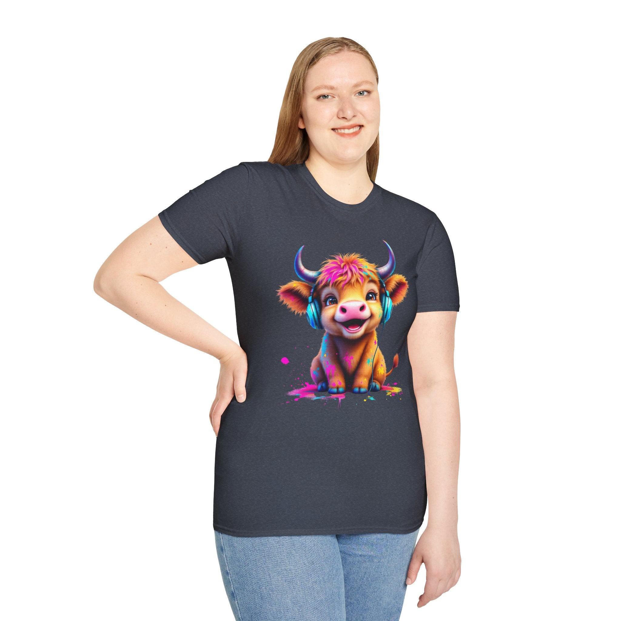 Cute Cow Graphic T-Shirt, Fun Animal Tee, Unisex Casual Wear, Gift for Cow Lovers, Trendy Summer Shirt