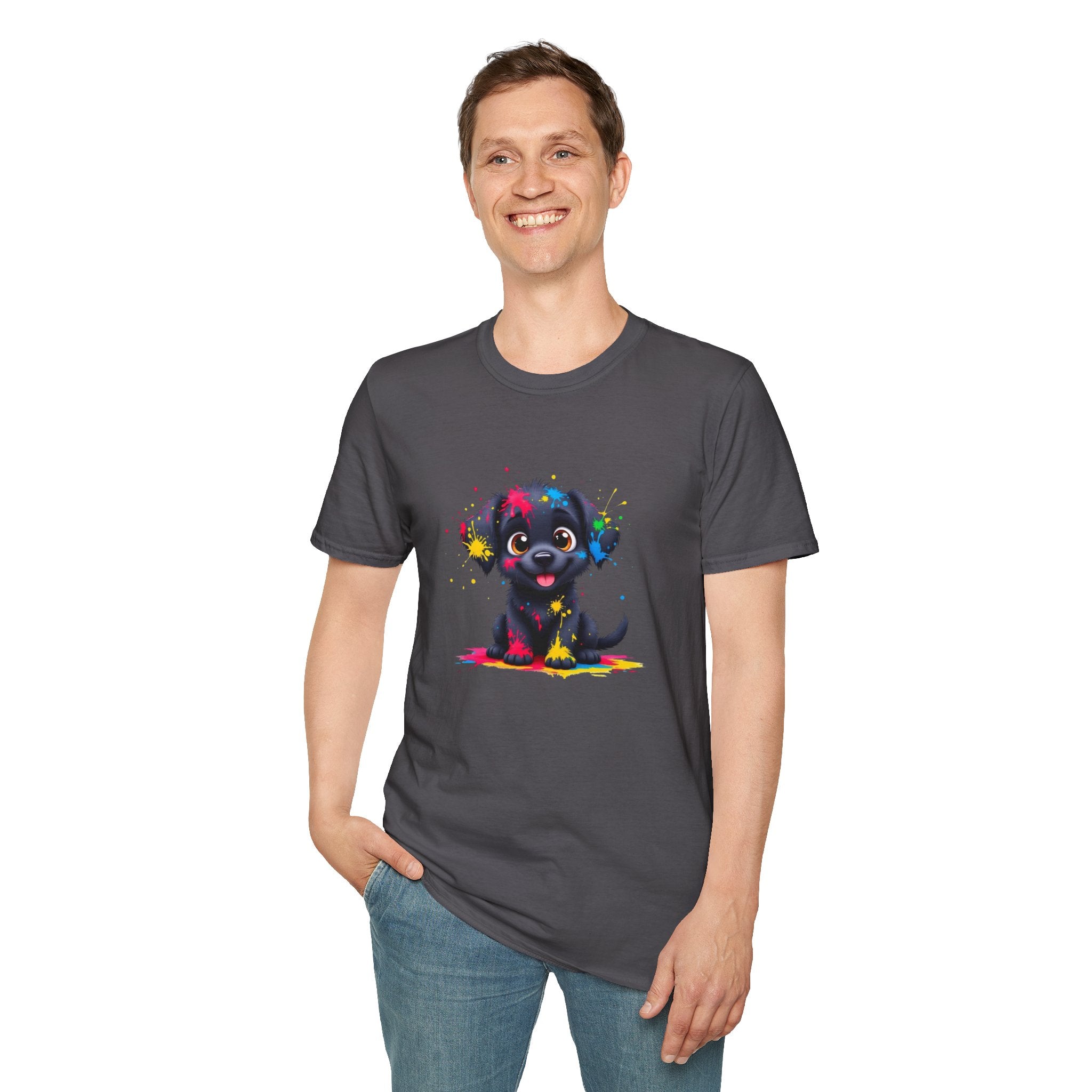 Cute Puppy Art Unisex T-Shirt, Dog Lover Shirt, Pet Parent Gift, Casual Wear, Funny Graphic Tee