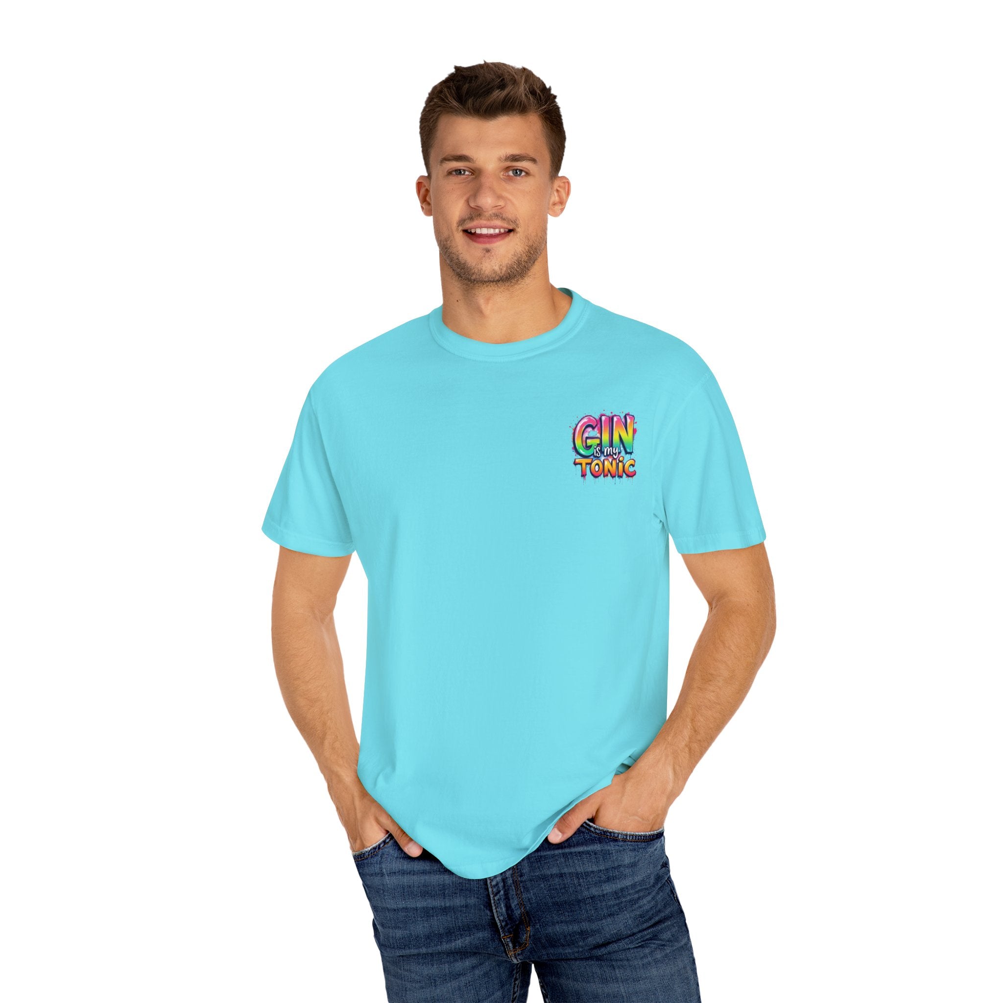 Gin is my Tonic Graphic T-Shirt, Unisex Vintage Tee, Perfect for Festivals, Beach Days, and Casual Wear, Gift for Sun Lovers
