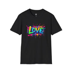 Colorful Love Unisex T-Shirt, Casual Wear, Gift for Him/Her, Valentine's Day, Family Reunion, Streetwear