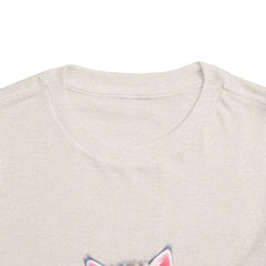 Cute Cat Toddler Tee - Whimsical Graphic Short Sleeve Shirt for Kids