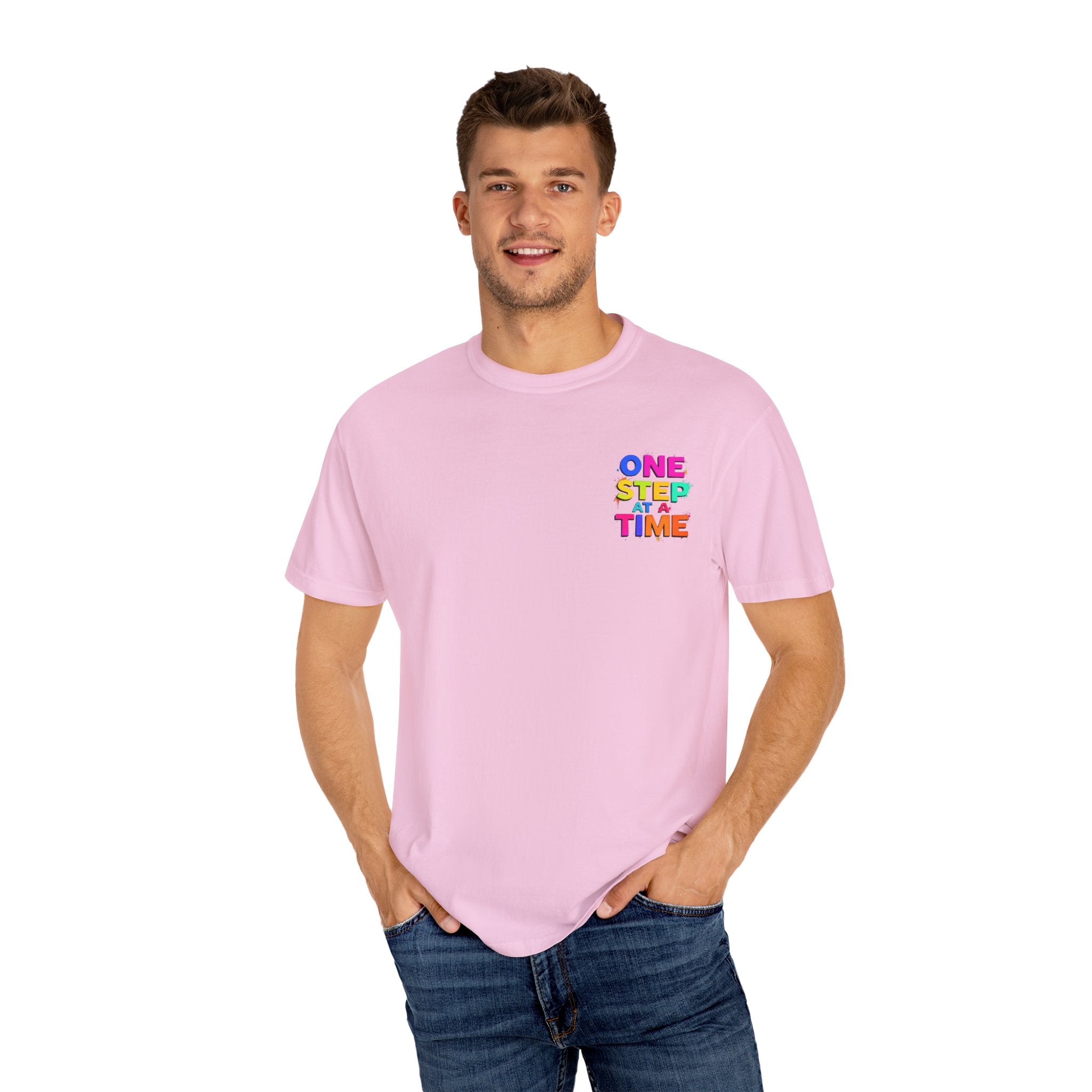 One Step at a Time Graphic T-Shirt, Unisex Vintage Tee, Perfect for Festivals, Beach Days, and Casual Wear, Gift for Sun Lovers