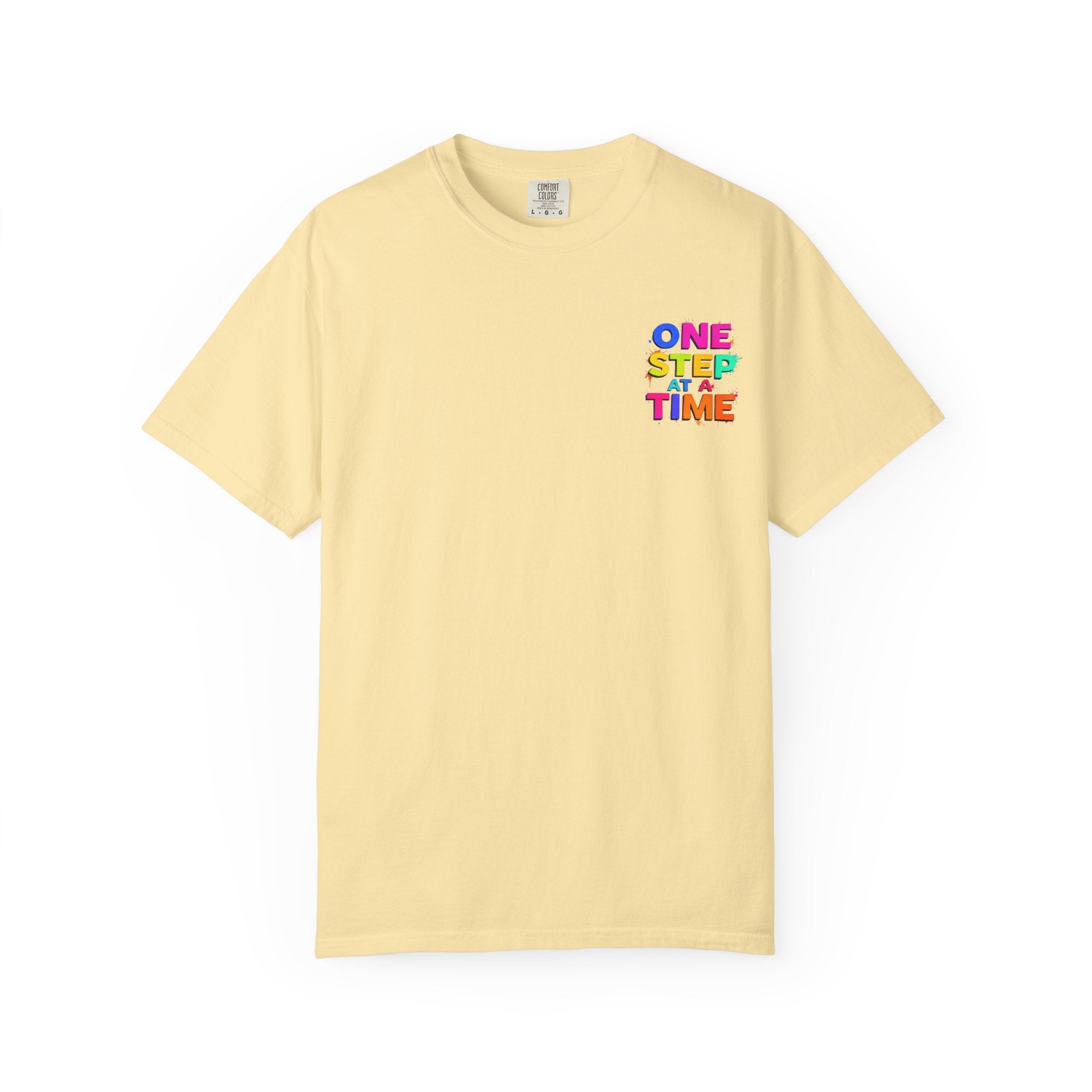One Step at a Time Graphic T-Shirt, Unisex Vintage Tee, Perfect for Festivals, Beach Days, and Casual Wear, Gift for Sun Lovers