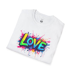 Colorful Love Unisex T-Shirt, Casual Wear, Gift for Him/Her, Valentine's Day, Family Reunion, Streetwear