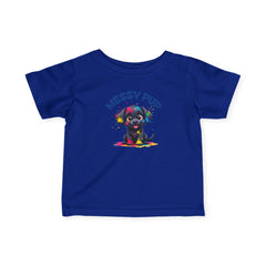 Messy Pup Infant Tee - Cute Animal Graphic T-Shirt for Kids