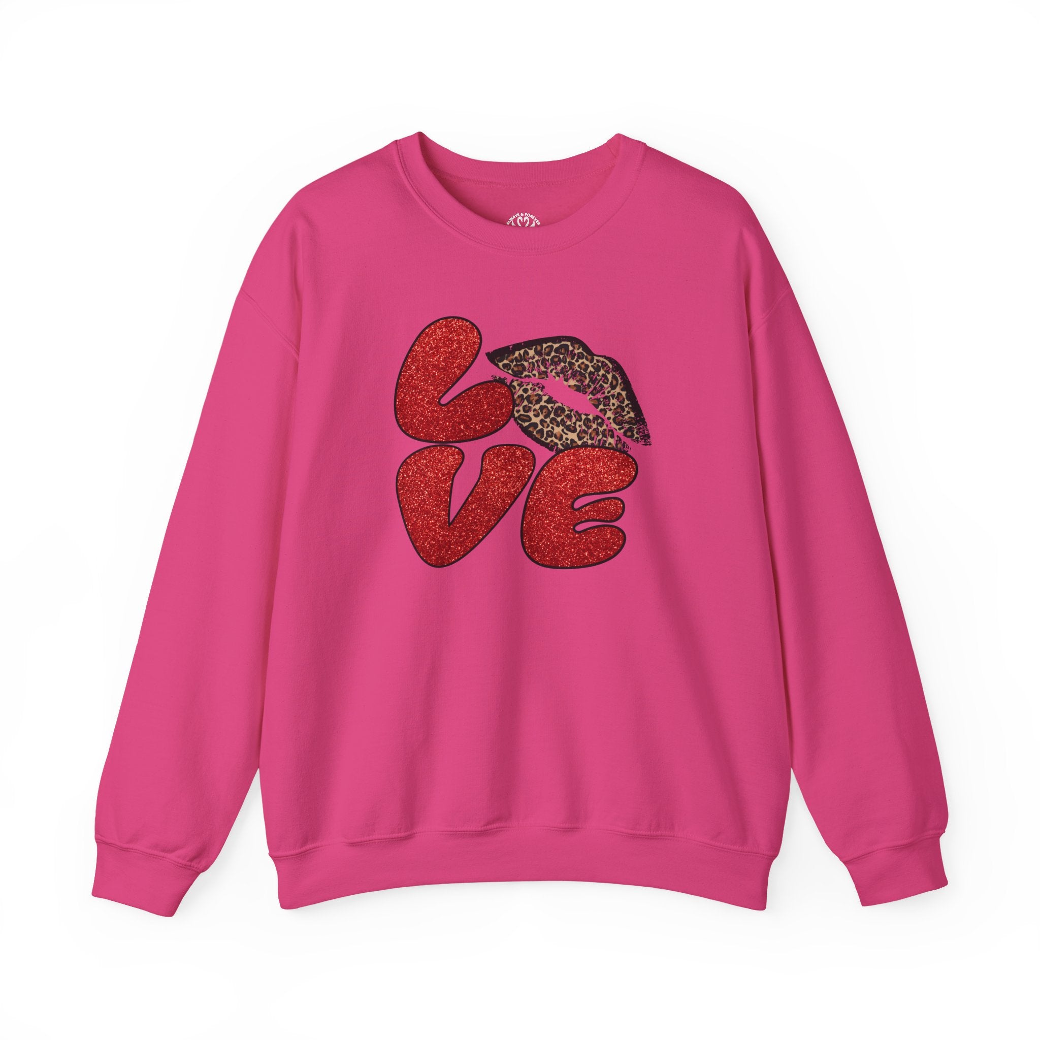 Love Graphic Sweatshirt, Cozy Crewneck for Couples, Valentine's Day Gift, Trendy Casual Wear, Fashionable Lounge Top