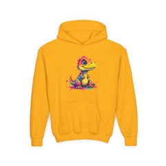 Colorful Dino Youth Hoodie – Fun and Playful Sweatshirt for Kids