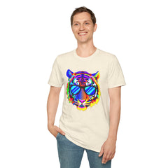 Colorful Tiger Graphic T-Shirt, Fun Apparel, Gift for Animal Lovers, Casual Wear, Summer Fashion, Festival Outfit