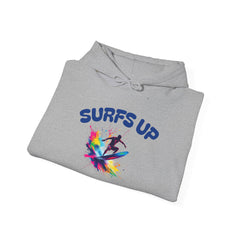 Surf's Up Unisex Heavy Blend Hooded Sweatshirt - Vibrant Beachwear for Surfers