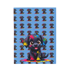 Cute Puppy Velveteen Plush Blanket - Perfect for Pet Lovers & Cozy Home Decor