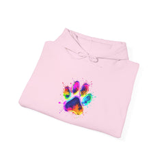 Colourful Paw Print Hoodie for Animal Lovers
