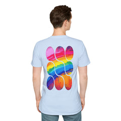 Vibrant Rainbow Softstyle T-Shirt, Unisex Pride Tee, LGBTQ+ Apparel, Colorful Casual Wear, Summer Festival Shirt