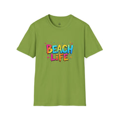 Beach Life Unisex Softstyle T-Shirt, Summer Vibes, Casual Wear, Beach Vacation, Gift for Beach Lovers