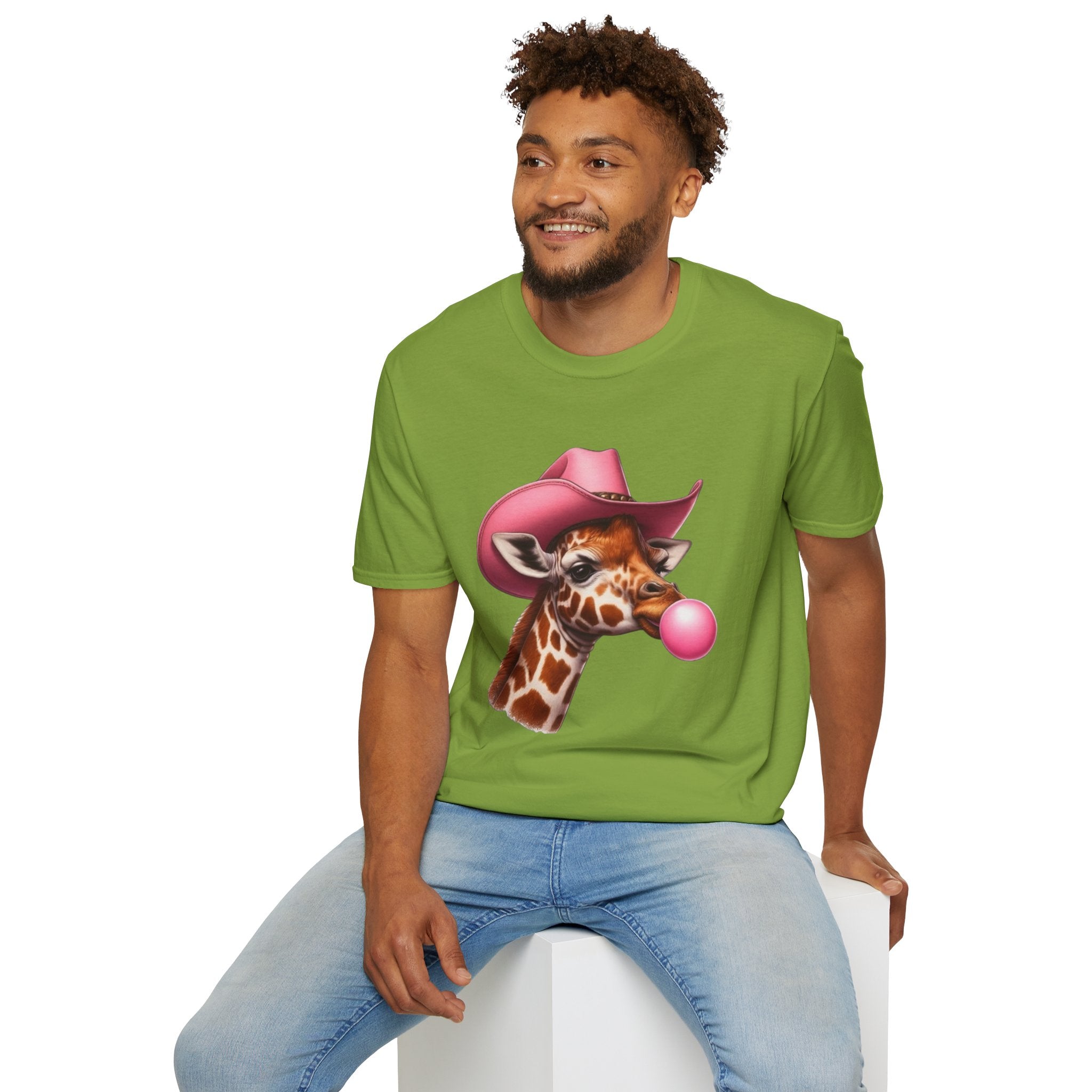 Whimsical Giraffe T-Shirt, Fun Casual Tee, Gifts for Animal Lovers, Birthday Apparel, Cute Graphic Shirt