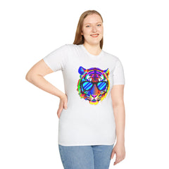 Colorful Tiger Graphic T-Shirt, Fun Apparel, Gift for Animal Lovers, Casual Wear, Summer Fashion, Festival Outfit