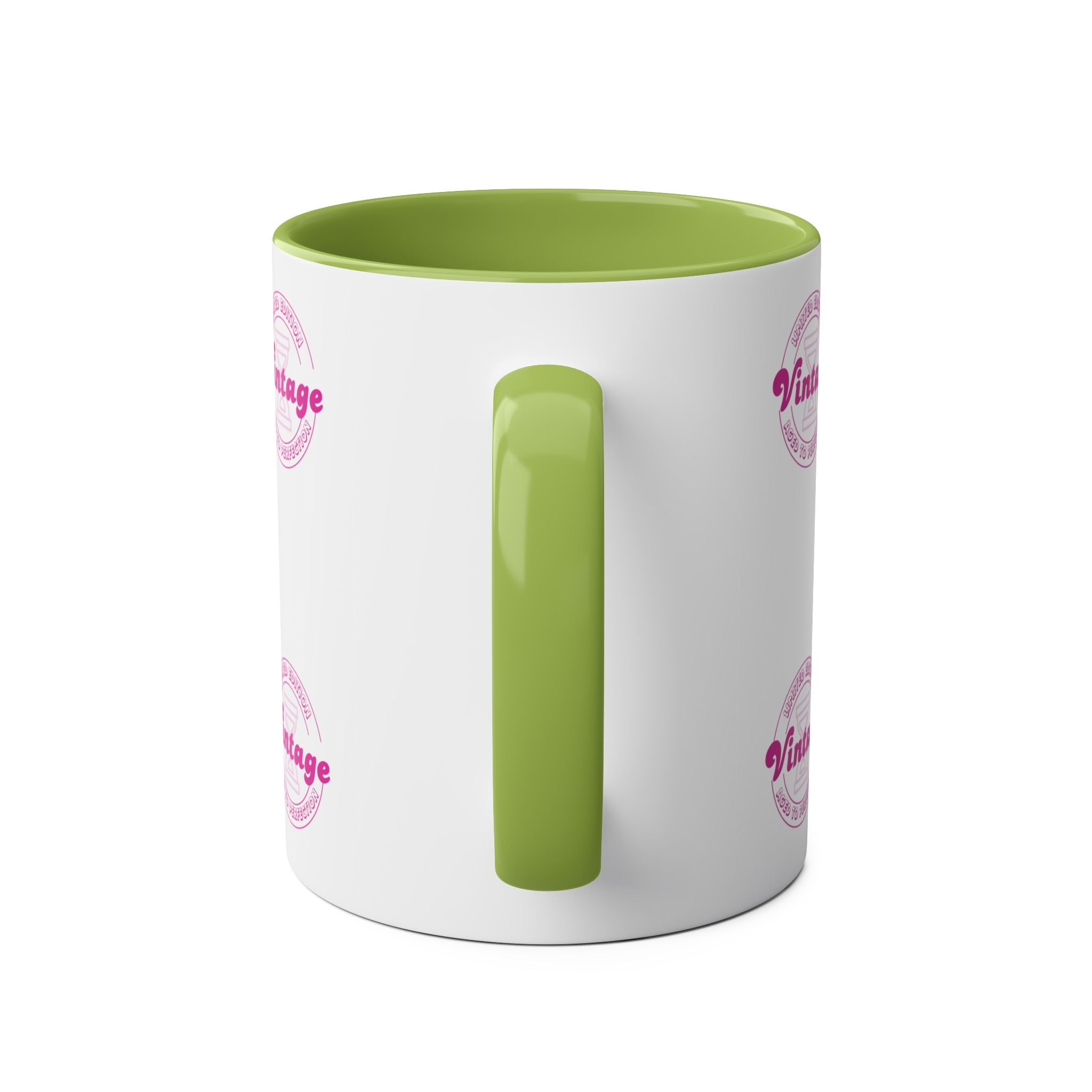 Vintage Two-Tone Coffee Mug, Unique Limited Edition Cup for Coffee Lovers, Gifts for Birthdays, Mother's Day, and Retro Collectors
