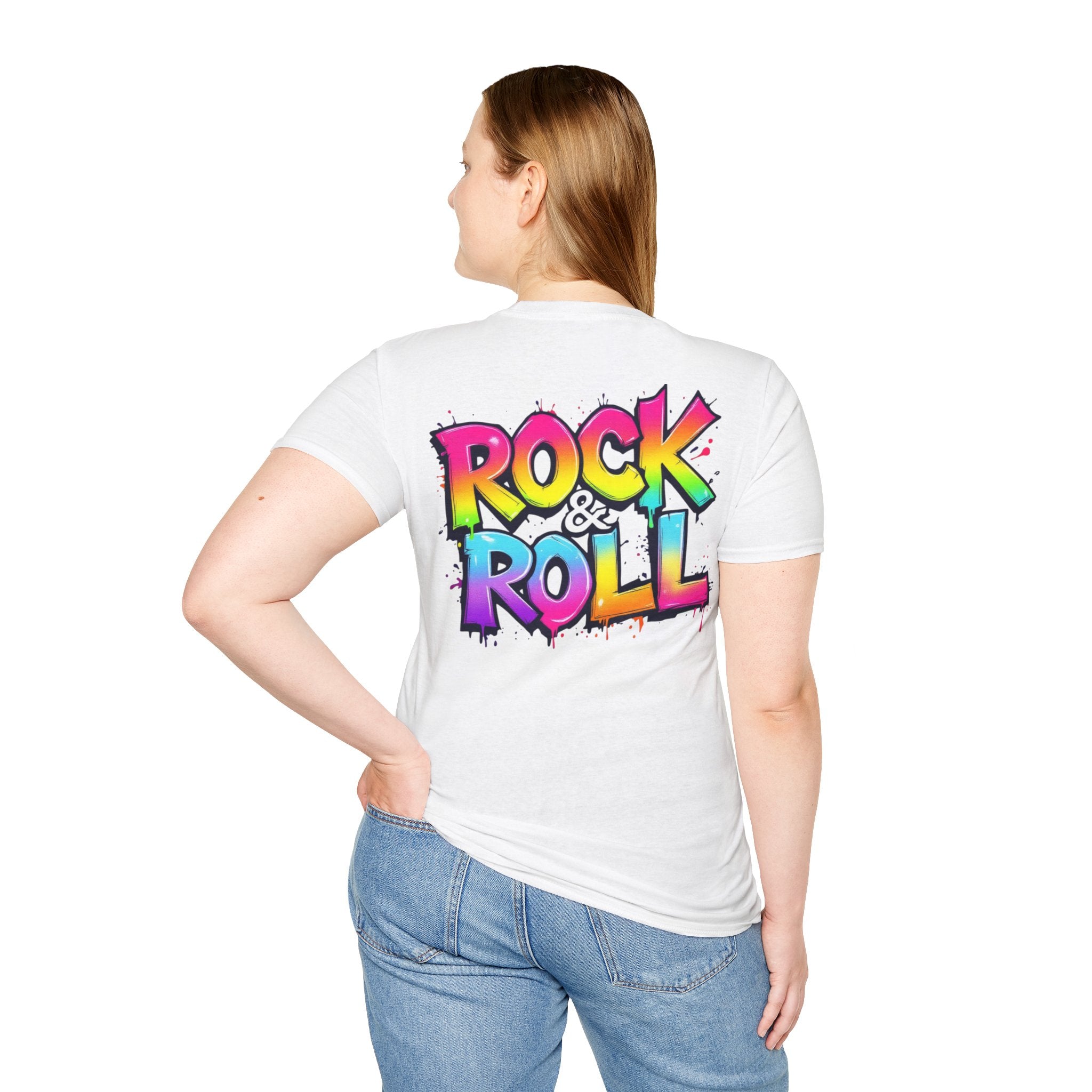 Colorful Rock & Roll Unisex T-Shirt, Vintage Music Tee, Festival Shirt, Gift for Music Lovers, Concert Apparel
