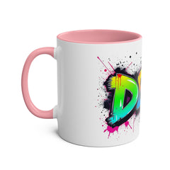 Glamorous Two-Tone Coffee Mug - 'DEAL' Design, 11oz - Perfect for Coffee Lovers and Gift Giving!