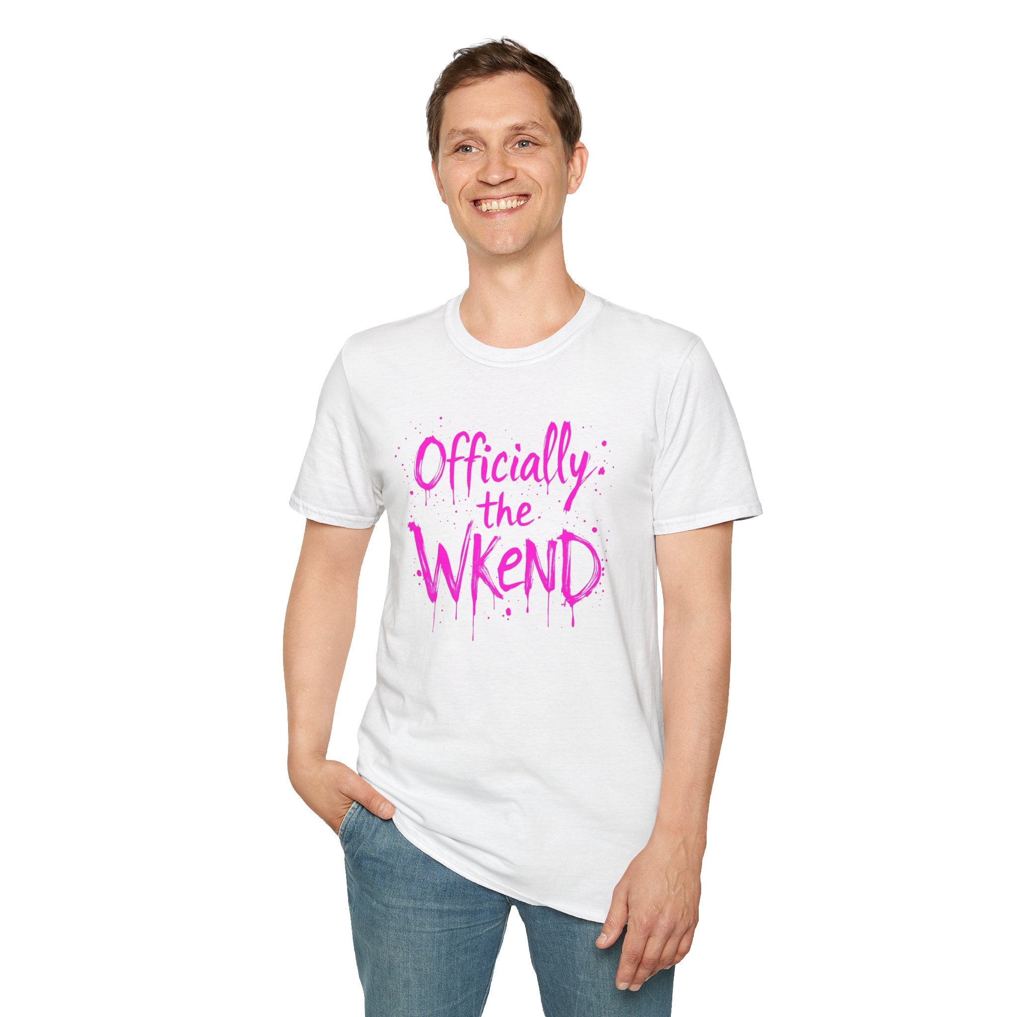 Officially the Wkend Unisex T-Shirt, Weekend Shirt, Fun Graphic Tee, Casual Summer Wear, Gift for Friends, Relaxed Style