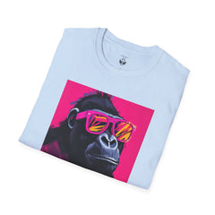 Retro Gorilla Graphic T-Shirt, Fun Animal Tee, Unisex Casual Wear, Birthday Gift, Summer Styles, Festival Fashion