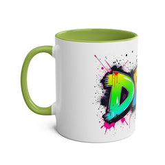 Glamorous Two-Tone Coffee Mug - 'DEAL' Design, 11oz - Perfect for Coffee Lovers and Gift Giving!