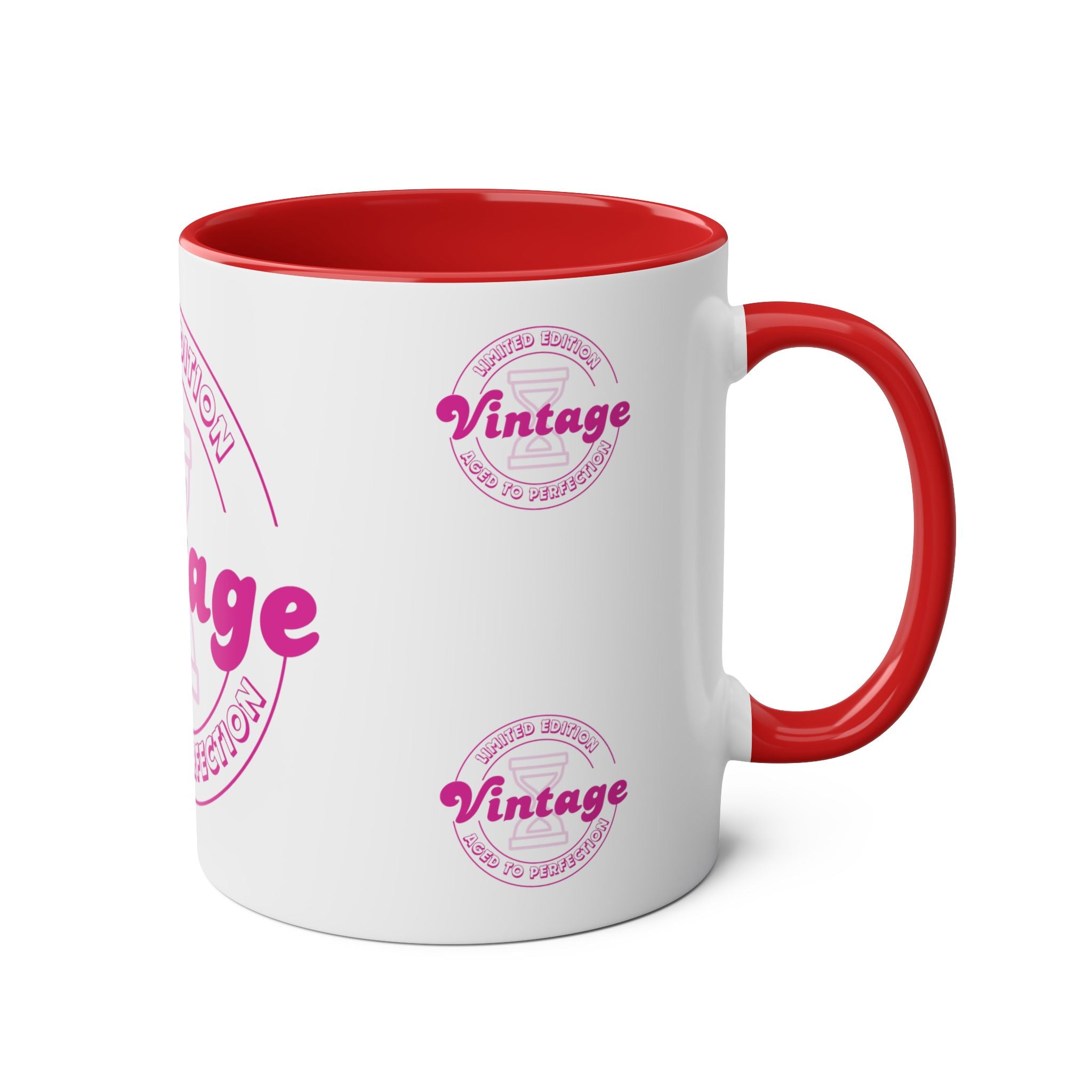 Vintage Two-Tone Coffee Mug, Unique Limited Edition Cup for Coffee Lovers, Gifts for Birthdays, Mother's Day, and Retro Collectors
