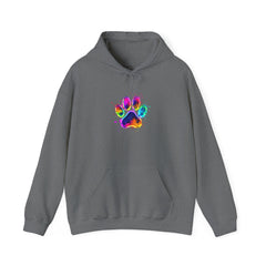 Colourful Paw Print Hoodie for Animal Lovers