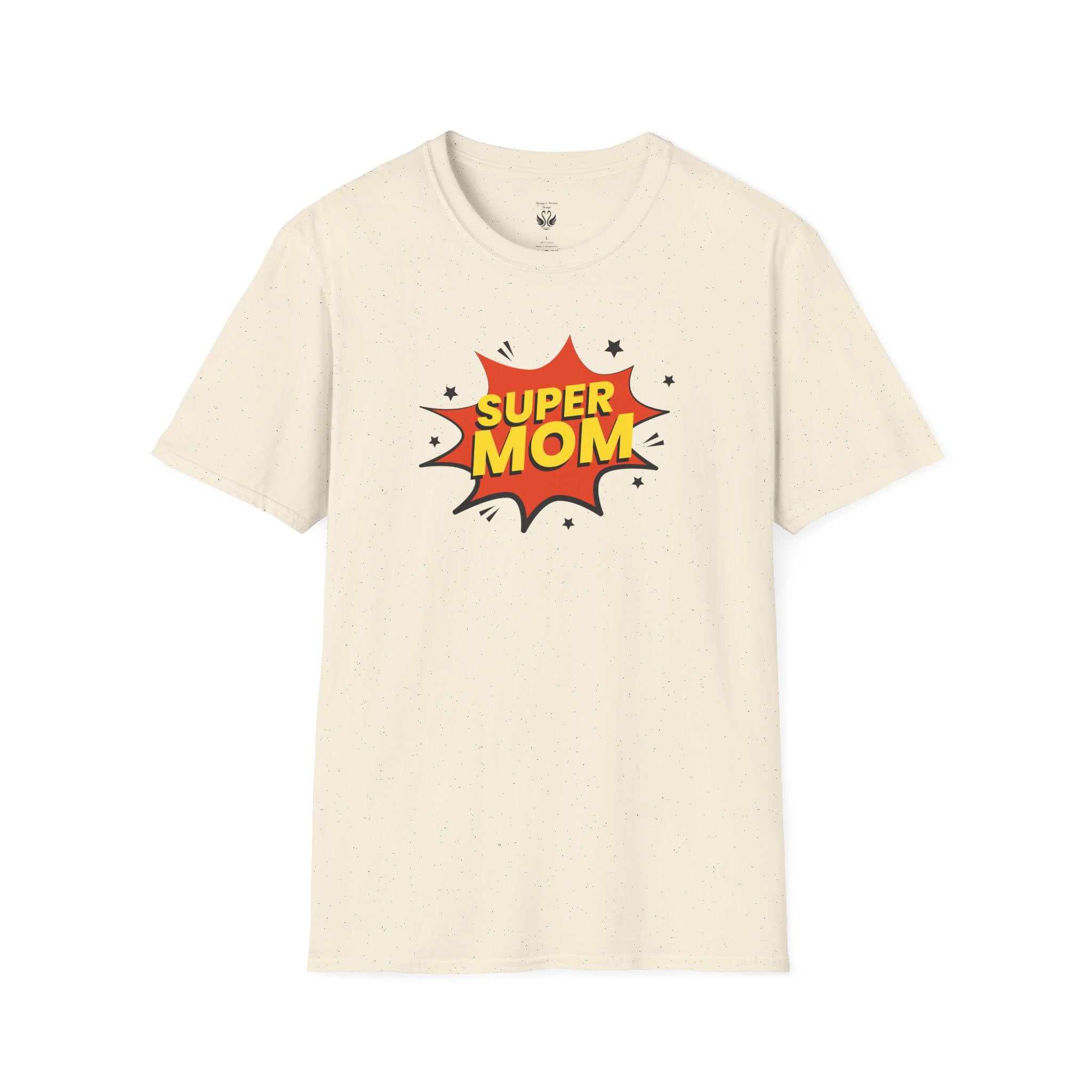 Super Mom Unisex Softstyle T-Shirt | Gift for Mother's Day, Funny Mom Tee, Birthday Present for Mom, Family Apparel, Casual Wear