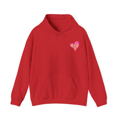 Vibrant Heart Print Hoodie - Funky Sweatshirt for Cozy Days, Perfect for Gifts, Casual Wear, Festivals, and Everyday Comfort