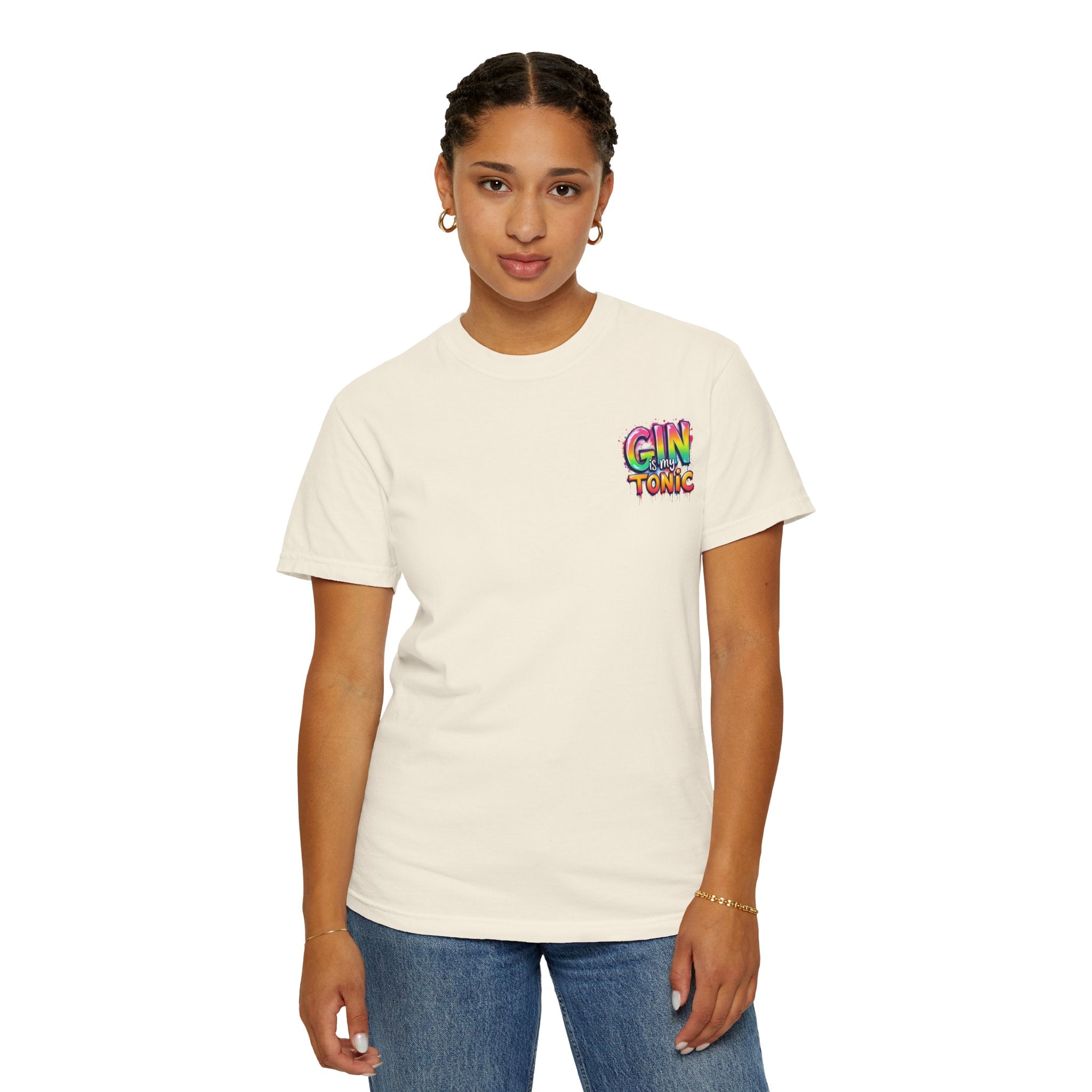 Gin is my Tonic Graphic T-Shirt, Unisex Vintage Tee, Perfect for Festivals, Beach Days, and Casual Wear, Gift for Sun Lovers