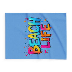 Beach Life Arctic Fleece Blanket | Cozy Throw for Summer Vibes, Beach Lovers, Gifts for Her, Beach Party Decor, Summer Home Accent